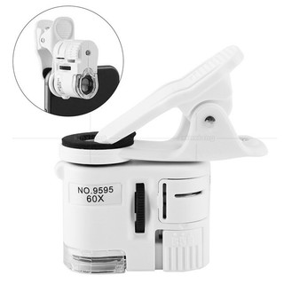 Kính lúp có đèn UV 60X kiểm tra tem mác hàng hóa Kính lúp kẹp điện thoại، Phóng To 60X،Có đèn LED trợ sáng