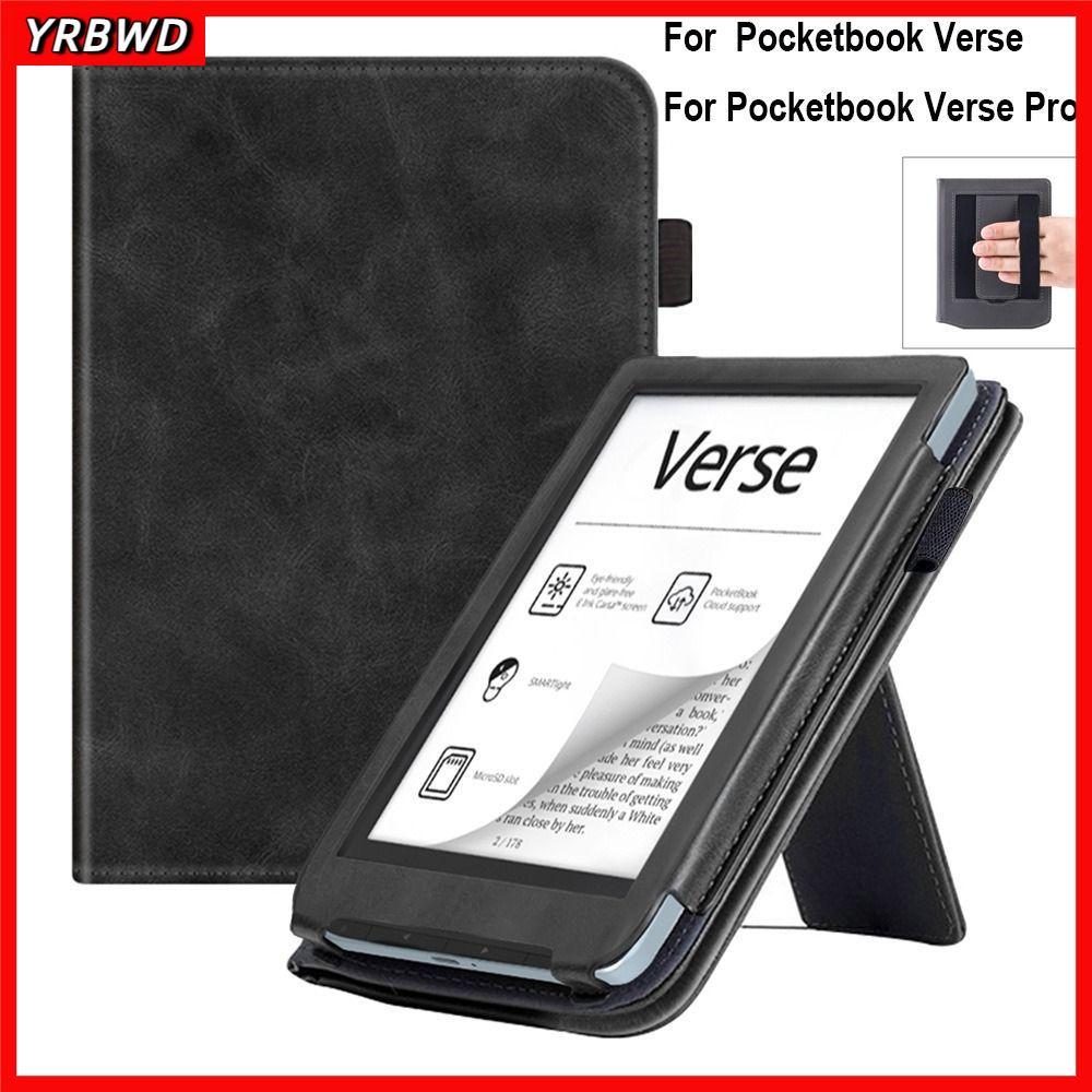 YRBWD eReader Cover, Chân đế 6 inch Thông minh, Chống sốc Tự động ngủ / Đánh thức bằng dây đeo tay PB629 / 634 Funda cho Pocketbook Verse / Verse