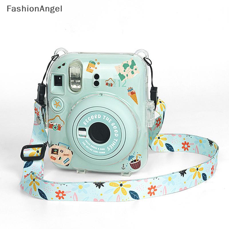 FashionAngel Cho Fujifilm Instax Mini 12 Vỏ Máy Ảnh Trong Suốt Bảo Vệ Mang Theo Túi Có Dây Đeo Vai Túi Bảo Quản VN