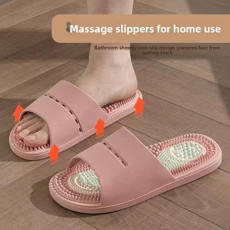 Unisex PVC Trượt Massage Dép Chống Trơn Trượt Giày Gia Đình Cặp Đôi