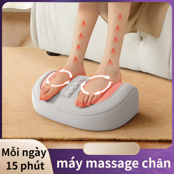 Máy massage chân mini, máy massage bàn chân chườm nóng nhồi bóp, máy trị liệu chân, quà tặng ý nghĩa