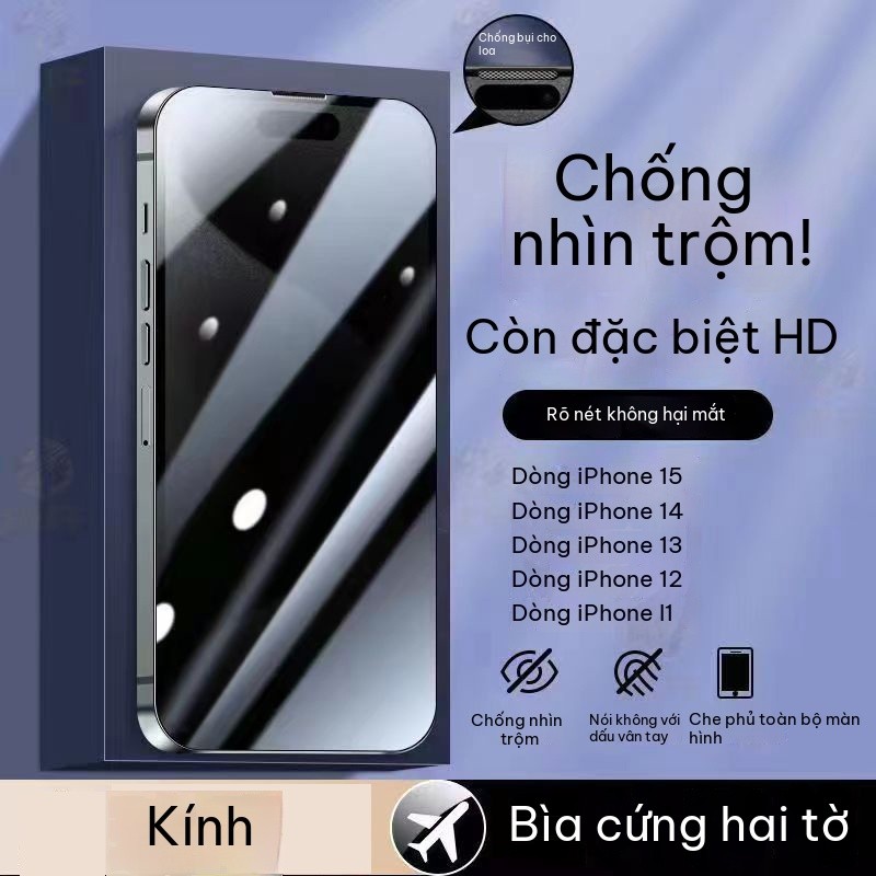 Kính cường độ bảo mật chống nhìn trộm iPhone toàn màn