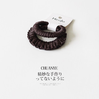 CHUANYE Phong Cách Hàn Quốc Xếp Ly Satin Scrunchy Dây Buộc Tóc Nữ Phong Cách Mới Tinh Tế Tất Cả Trận Đấu Dây Cao Su Đuôi Ngựa