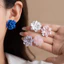 Bông Tai Hoa CATMALLER88, Bông Tai Camellia Không Đều Tinh Tế, Bông Tai Cánh Hoa Sang Trọng Nhẹ Ngọt Ngào Thời Trang Cho Nữ Bé Gái