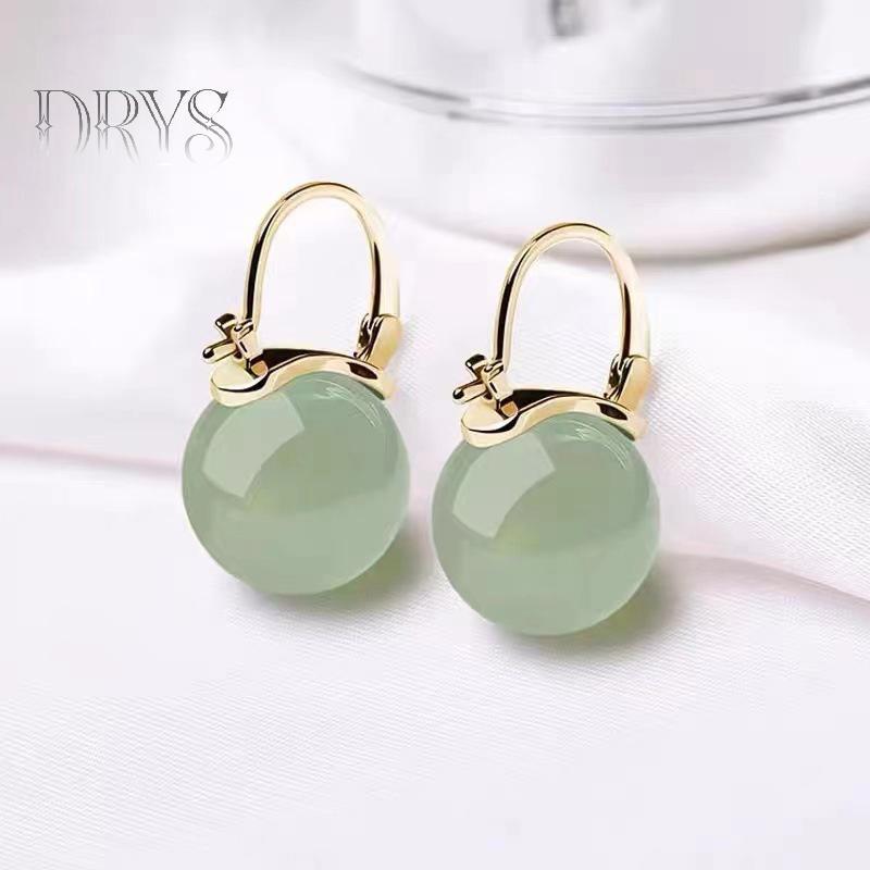 Bông Tai Retro Ngọc Hạt Nhẹ Nhàng, Phong Cách Cổ Xưa, Quà Tặng Dành Cho Cô Gái