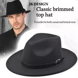Mũ xô Fedora vải nỉ vành ngắn từ JKDESIGN, phù hợp cho mùa thu
