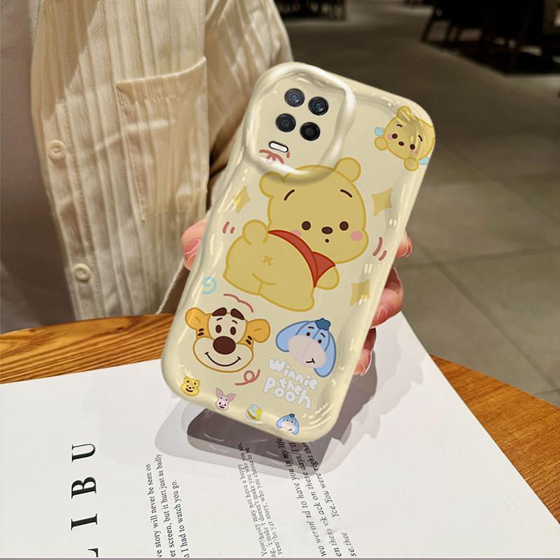 Ốp Silicon Hoạt Hình Cho OPPO A54 4G 3D Wave Vỏ Điện Thoại Mềm Winnie the Pooh Lotso Bear Ốp Lưng Chống Sốc