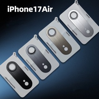 Ốp lưng ống kính giáp vòng kim loại cho iPhone 17 Air, bảo vệ camera, kính cường lực, tương thích Apple