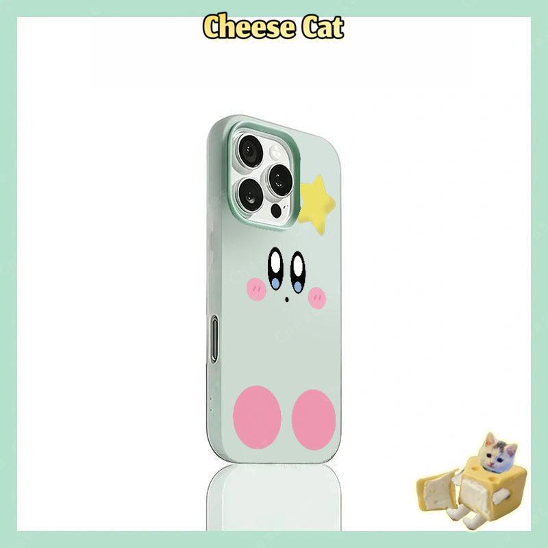 Dễ Thương Pink Star Kirby Vỏ điện thoại dành cho iPhone 14 15 16 13 12 11 Pro Max Xs Max XR 17 Air Vỏ iPhone màu hồng