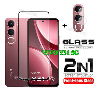 VIVO Y31 5G 2025 Bảo Vệ Màn Hình 2 Trong 1 + Bảo Vệ Ống Kính Full Keo VIVOY31 Kính Cường Lực Bảo Vệ Phim Với Camera Bảo Vệ Flim