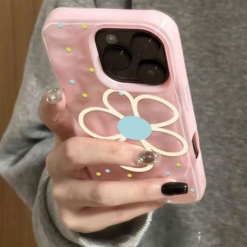 Ốp Hoa Nhí Dễ Thương Cho Nữ iPhone 13-16 Pro Max