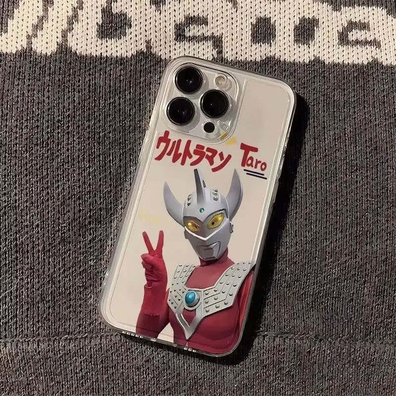Ốp Ultraman Bla Trong Suốt Cặp Đôi Cho iPhone 11-17 Pro Max