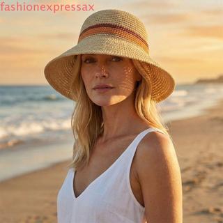 FashionExpress Mũ Xô vành rộng chống nắng, vành phẳng, thoáng khí, bảo vệ khỏi tia UV