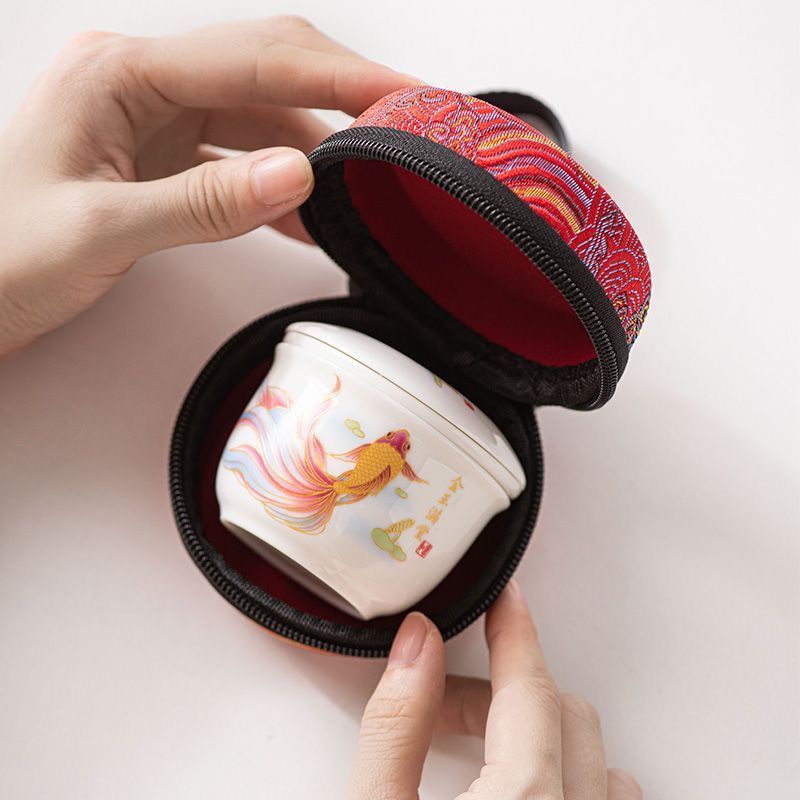 Bộ trà du lịch uống nước một người di động 110ml One Pot One Cup