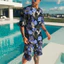 2026 Bộ áo thun và quần Short ngắn tay in 3D Unisex Hawaii Beach mới