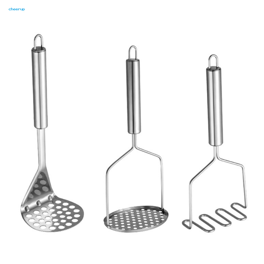 Máy ép/nghiền khoai tây đa năng bằng thép không gỉ, tay cầm tiện dụng – Dụng cụ nghiền thực phẩm rau củ, nước sốt chống rỉ sét cho gia đình