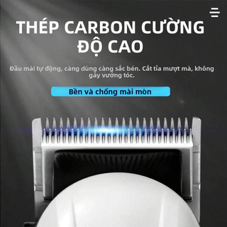 Tông đơ Không Dây Chuyên Nghiệp, Lưỡi Dao Hợp Kim Titan, Màn Hình LED Hiển Thị Dung Lượng Pin