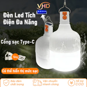 Đèn Tích Điện 3 Chế Độ Sáng Led - Siêu Sáng, Siêu Bền, Chống Nước Hoàn Hảo (Dùng Gia Đình, Dã Ngoại, Chợ Đêm)