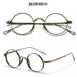 Khung kính mắt JKDESIGN hình bầu dục cổ điển, thiết kế đơn giản năm 2025 với titan nguyên chất