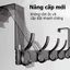 thanh móc treo sau cửa nhôm anod chống gỉ không khoan đục không hỏng cửa xám nhà bếp 6 7 8 móc