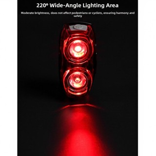 Đèn hậu xe đạp nhiều chế độ flashing, thiết kế gọn nhẹ