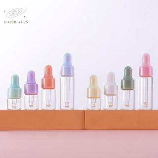 [hatheaven] Bộ 7 Chai Nhỏ Giọt Mini Di Động Có Thể Đổ Lại 1 / 2 / 3 / 5ml Lọ Thủy Tinh Màu Macaron Trống Có Thể Tái Sử Dụng Hộp Đựng DIY Đẹp