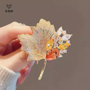 <![Mina] Trâm cài chân lá kim cương giả cho nữ bé gái, đẹp thời trang, phù hợp tiệc cưới và áo sơ mi xanh