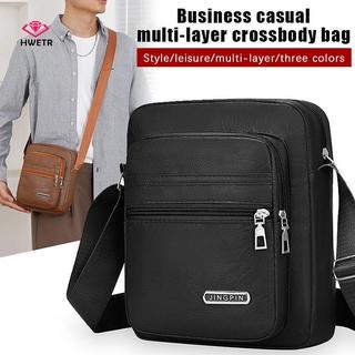 HWETR Nam Túi Thời Trang Kinh Doanh Túi Da Fanny Pack Nam Da Thật Chính Hãng Đeo Ngang Túi Đeo Vai Chất Lượng Cao Tote Mới