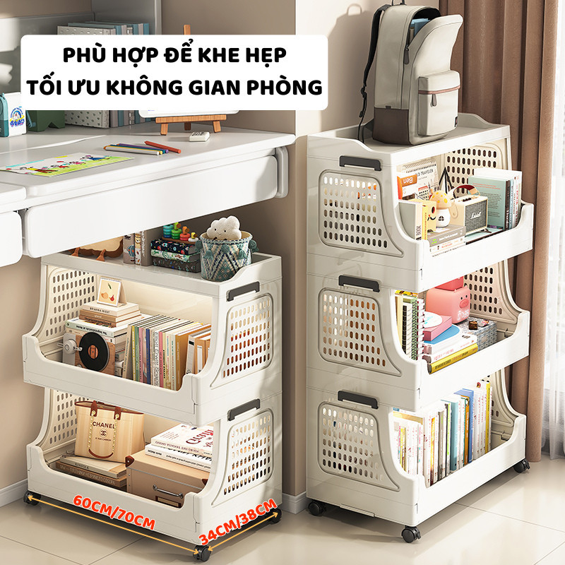 Tủ Kệ Đựng Sách ENODA HOME, Tủ Đựng Tài Liệu Văn Phòng Lắp Ráp Đơn Giản Có Bánh Xe Di Chuyển Tiện Lợi TUN052