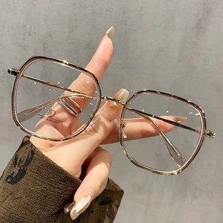 Kính mắt khung kim loại tròn chống xanh, bảo vệ bức xạ máy tính, phong cách Hàn Quốc