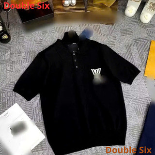 Áo Polo Thêu Logo Lệ Vy (Chuẩn Chữ) Double - Six Áo Phông Len Dày Dặn Co Giãn .