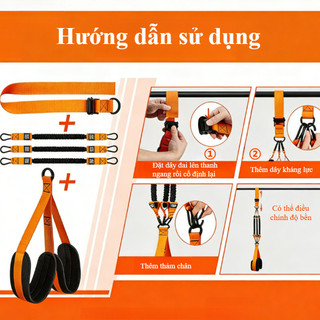 Bộ Dây Kháng Lực 150-225 Pound, 3 Cấp độ, Cao Su đàn Hồi Bền Bỉ, Tập Luyện Toàn Thân, Phù Hợp Gia đình / Phòng Gym
