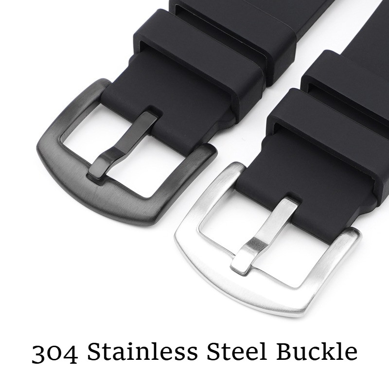 Khóa vàng Phát hành nhanh Dây đeo đồng hồ cao su silicon cao áp 18 / 19 / 20 / 21 / 22 / 24mm cho dây đeo đồng hồ thông minh SEIKO Diver dành cho nam nữ Vòng tay chống nước thể thao