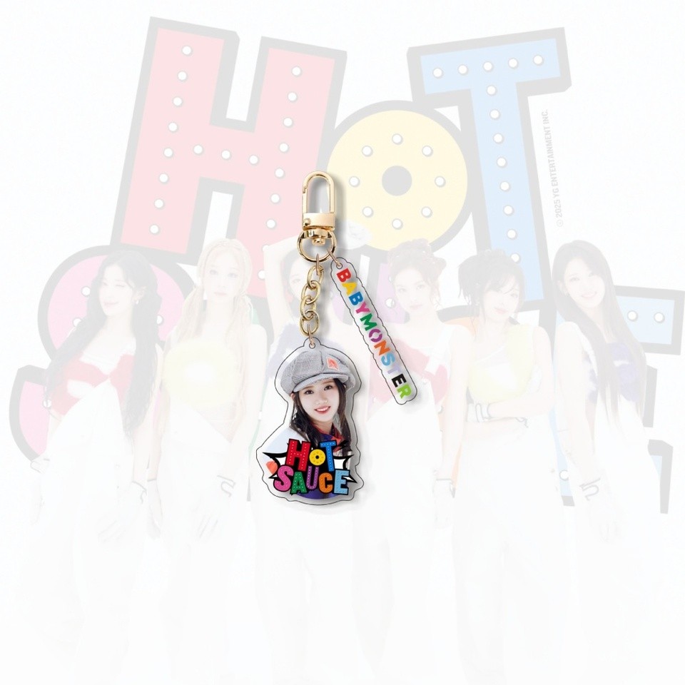 KPOP Idol BABYMONSTER HOT SAUCE Album Merch Keychain for Women Men Acrylic