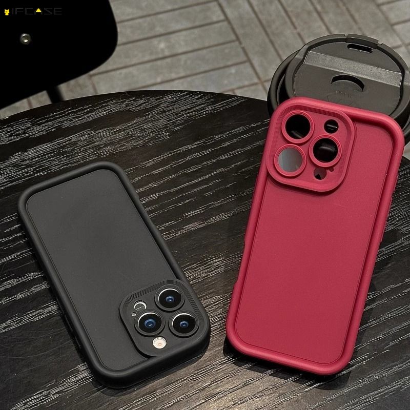 Dành Cho OPPO A60 A40 A3X A3 A76 A96 A38 A18 A36 A78 A79 A98 A17K A15S A58 A58X A57s A77s Ốp Điện Thoại Dày Chống Sốc Đen Rượu Vang Đỏ Người Đàn Ông Bé Gái Vỏ Đơn Giản