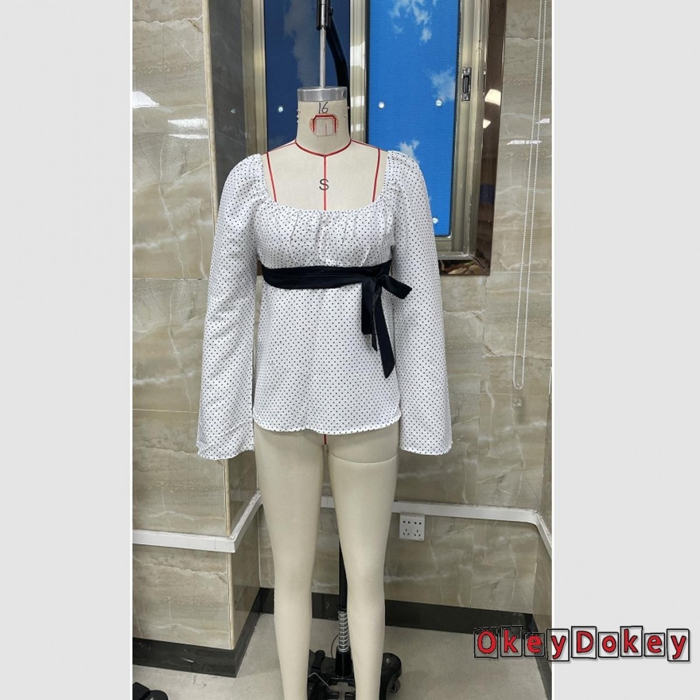 Áo buộc dây babydoll dài tay ODokey-Nữ