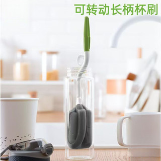 Bàn chải cốc cầm tay dài / dễ lau chùi không có góc chết Bàn chải xử lý dài / Bàn chải cốc loại bỏ vết bẩn trà Bàn chải làm sạch chai cha538