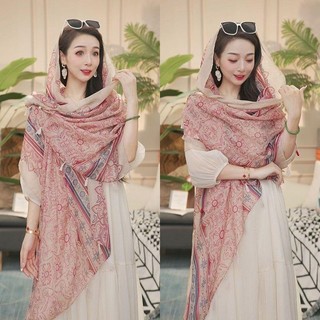 Khăn lụa mỏng cao cấp cho nữ, chống nắng dùng khi đi biển và du lịch mùa hè
