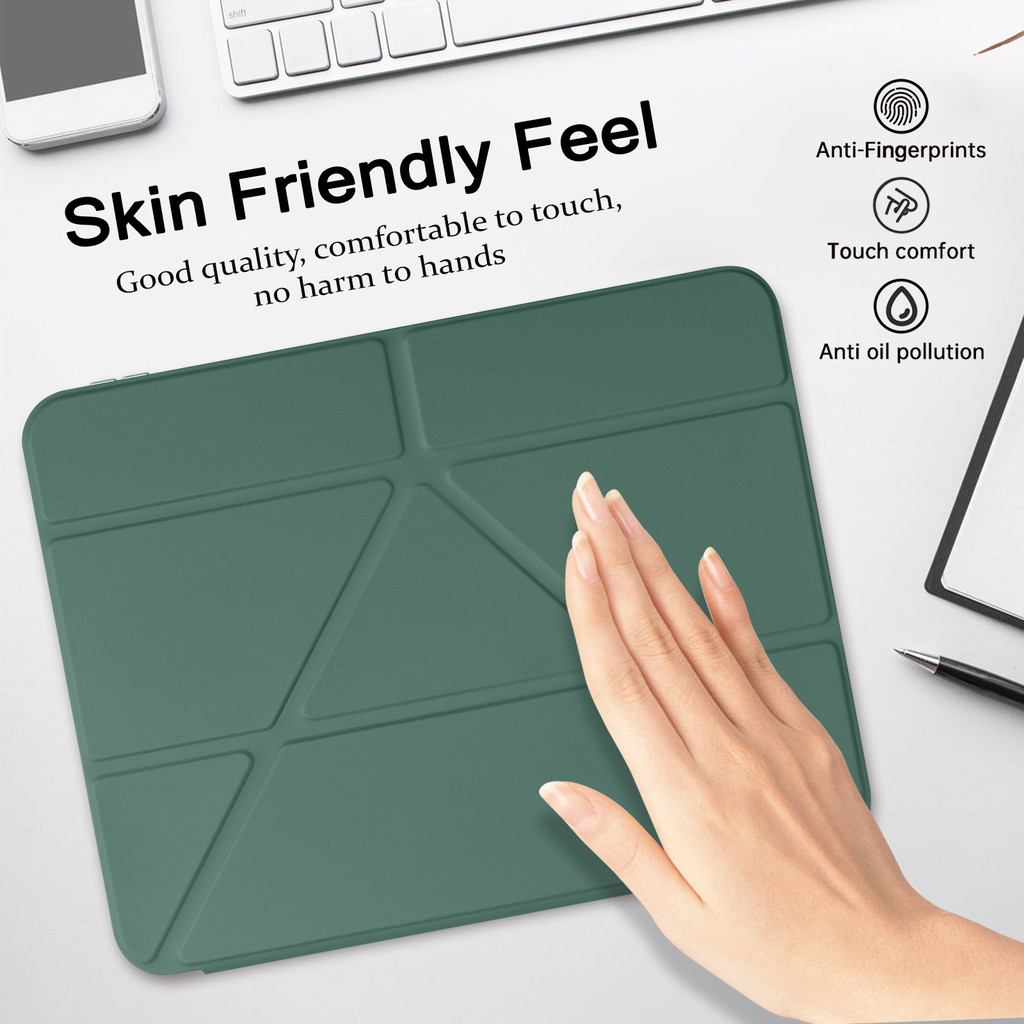 Vỏ bọc bằng da có thể tháo rời bằng Acrylic cứng gấp chữ Y cho IPad 10 11 A16 Air4 Air5 Air6 Air7 Air 11 M2 M3 2024 2025 10.9 "Pro11 2018 2020 2021 2022 Vỏ thông minh