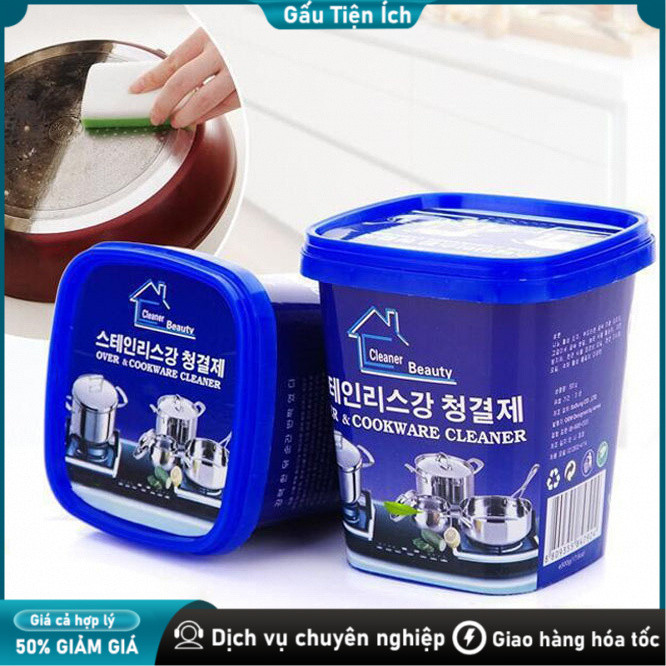 Bột tẩy xoong nồi Hàn Quốc nhập khẩu, 2 hộp - Kem tẩy，Tẩy xoong nồi, chảo，2 Hộp / Trọng lượng 400g 1 Hộp，Tẩy trắng