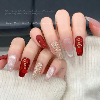 🔥 Trang trí móng tay nghệ thuật 🔥 Charm Nail ins Năm Ngựa Cao cấp ba chiều có hàng sẵn 2026 Trong Kho ✺2026 Năm Mới Tua Rua Mặt Dây Chuyền Móng Tay Nghệ Thuật Trang Sức Nổ Lớn Nơ Đỏ Vận May Hợp Kim Đeo Giáp Phụ Kiện Kim Cương♭