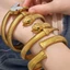 KIKIN Hợp Thời Trang Mở Vòng Tay Bò Sát Có Đá Zircon Thép Không Gỉ Mặc Mạnh Mẽ