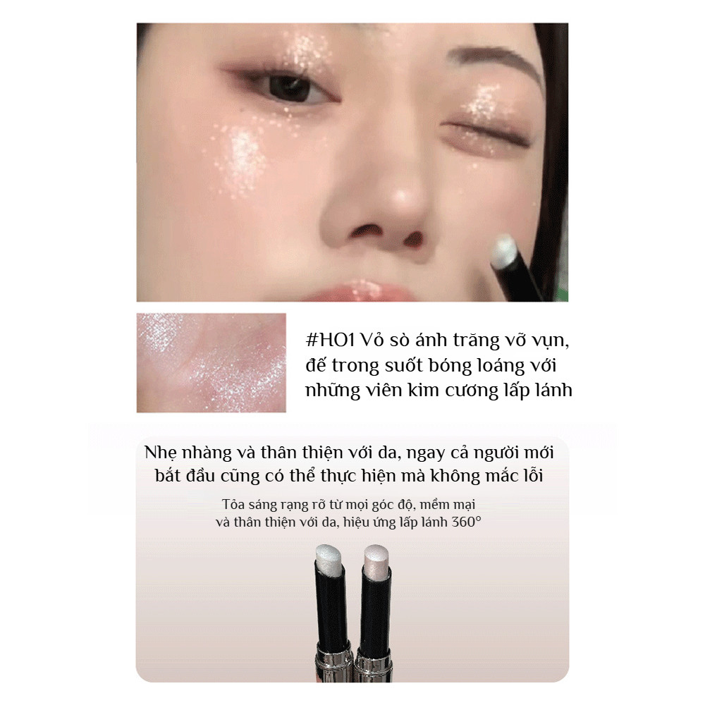 Thỏi phấn mắt nhũ tự nhiên / Thỏi phấn bắt sáng lấp lánh kim cương / Bút phấn bắt sáng trang điểm tự nhiên / Bút phấn mắt nhũ ngọc trai / Thỏi tạo khối và bắt sáng/phấn mắt kim tuyến/phấn bắt sáng tạo khối