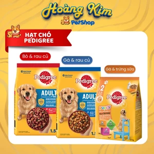 Thức Ăn Cho Chó Hạt Pedigree 1.3kg và 1.5kg vị Bò/ Gà Rau Củ - Gà Trứng Sữa