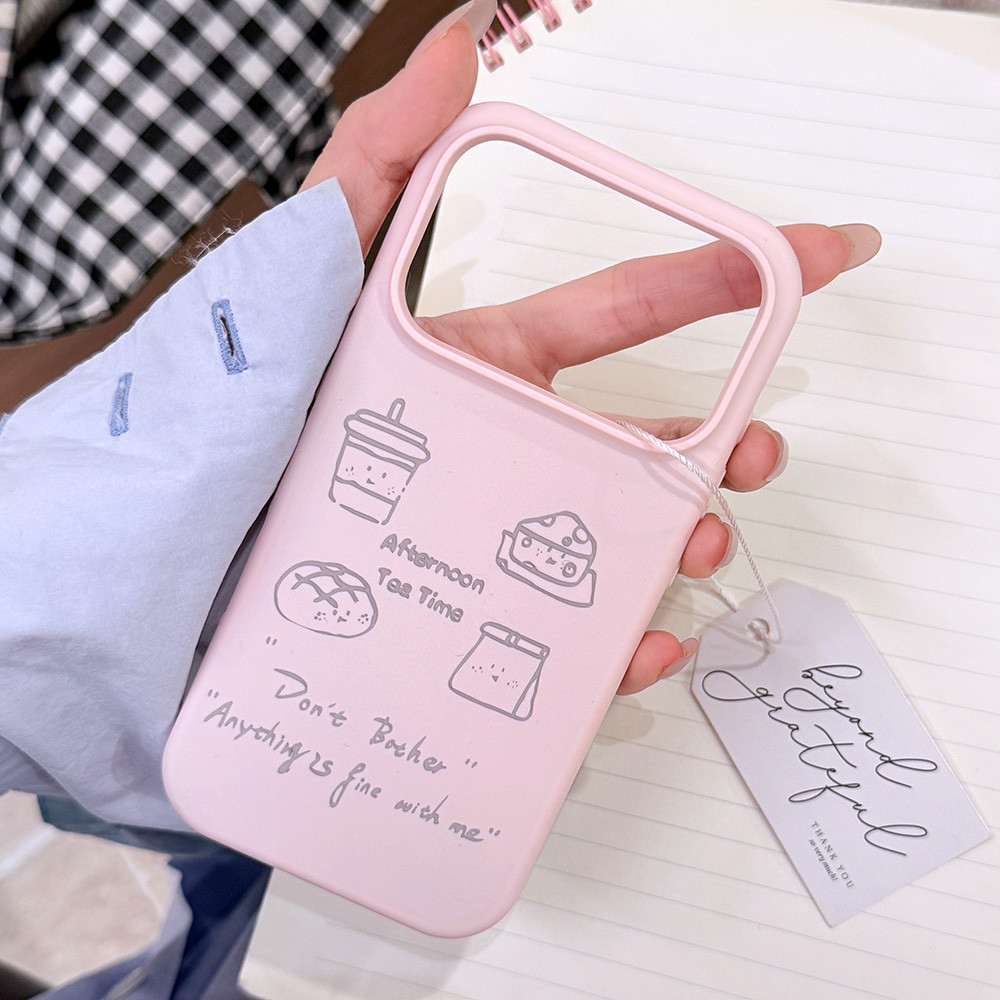 Trà Chiều Silicon Lỏng Ốp Lưng Điện Thoại iPhone 17 Pro Max 17 Air 16 Plus 15 14 13 12 11 Vỏ Bảo Vệ Chống Sốc