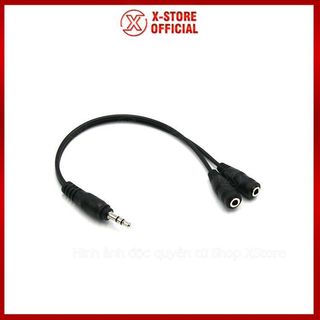 Jack gộp tai nghe và mic 3.5mm, cáp chia 1 cổng ra 2 cho PC, laptop, dây chuyển audio tiện lợi - 02JAT-3.5T2T3.5