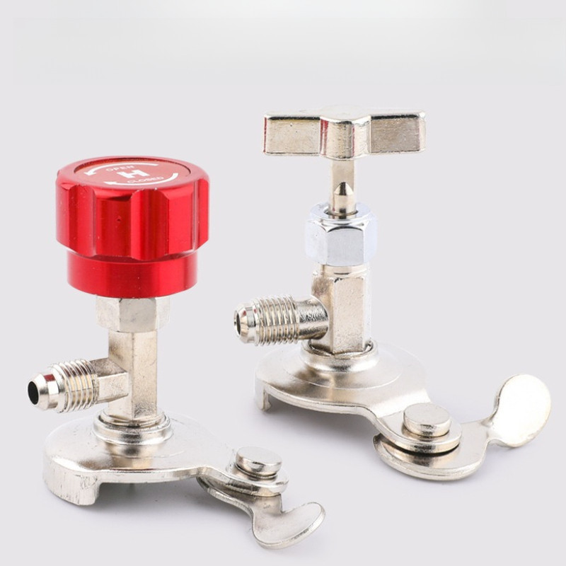 Cặp van nạp ga điều hòa R134a cao áp và hạ áp, kim loại nạp ga điều hòa cho xe hơi, van nạp ga điều hòa ô tô