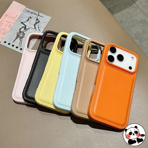 Ốp Điện Thoại Da PU Bulge Cho Vivo V70 Elite X300 X200 FE X200S S50 S30 Pro Mini X100 X100S X90S V30 V29 V27 Pro Ốp Lưng Màu Kẹo Dễ Thương Đơn Giản Lớn Lên Chống Rơi Vỏ Mềm