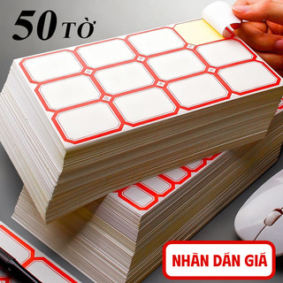 Nhãn dán ghi chú văn phòng tiện dụng set 50 tem dán, hỗ trợ đánh dấu quan trọng và ghi giá hiệu quả