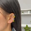1 / 2 Bông Tai Kẹp Hàng Ngày | Thiết kế hợp kim hình quả táo màu xanh đen, Phụ kiện vui nhộn cho công việc / trường học / trang phục thường ngày, Thiết kế kẹp có thể điều chỉnh để mặc thoải mái